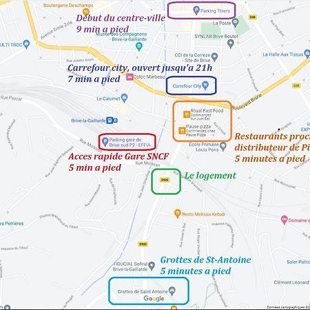 Logement A Brive Avec Terrasse Et Climatisation - Pres De La Gare Et Du Centre-Ville - Wifi Et Stationnement Gratuit Ngoại thất bức ảnh